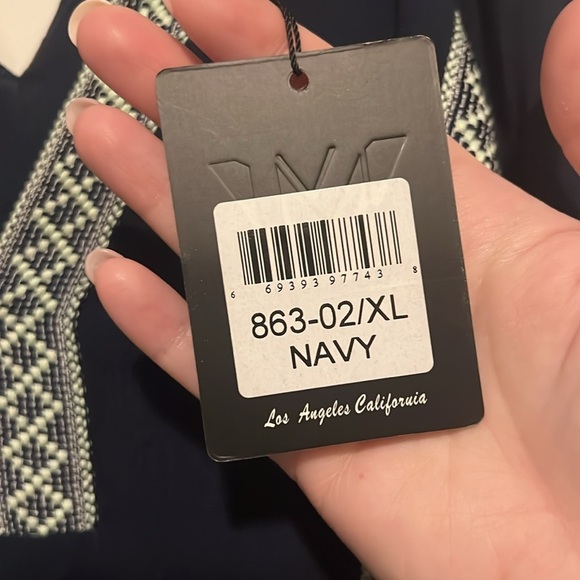 White Mark Navy V neck Cold Shoulder lined Dress NWT size XL w keyhole in back - Picture 7 of 10